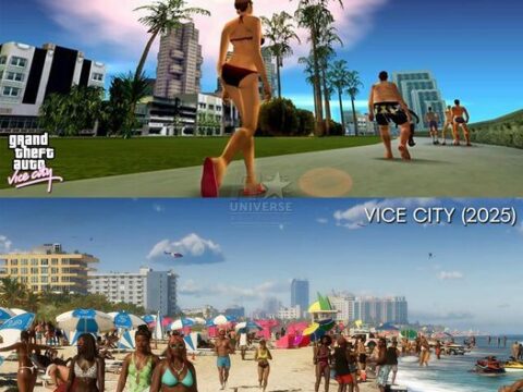 Graphics comparison of Vice city 2002 vs GTA 6 2025