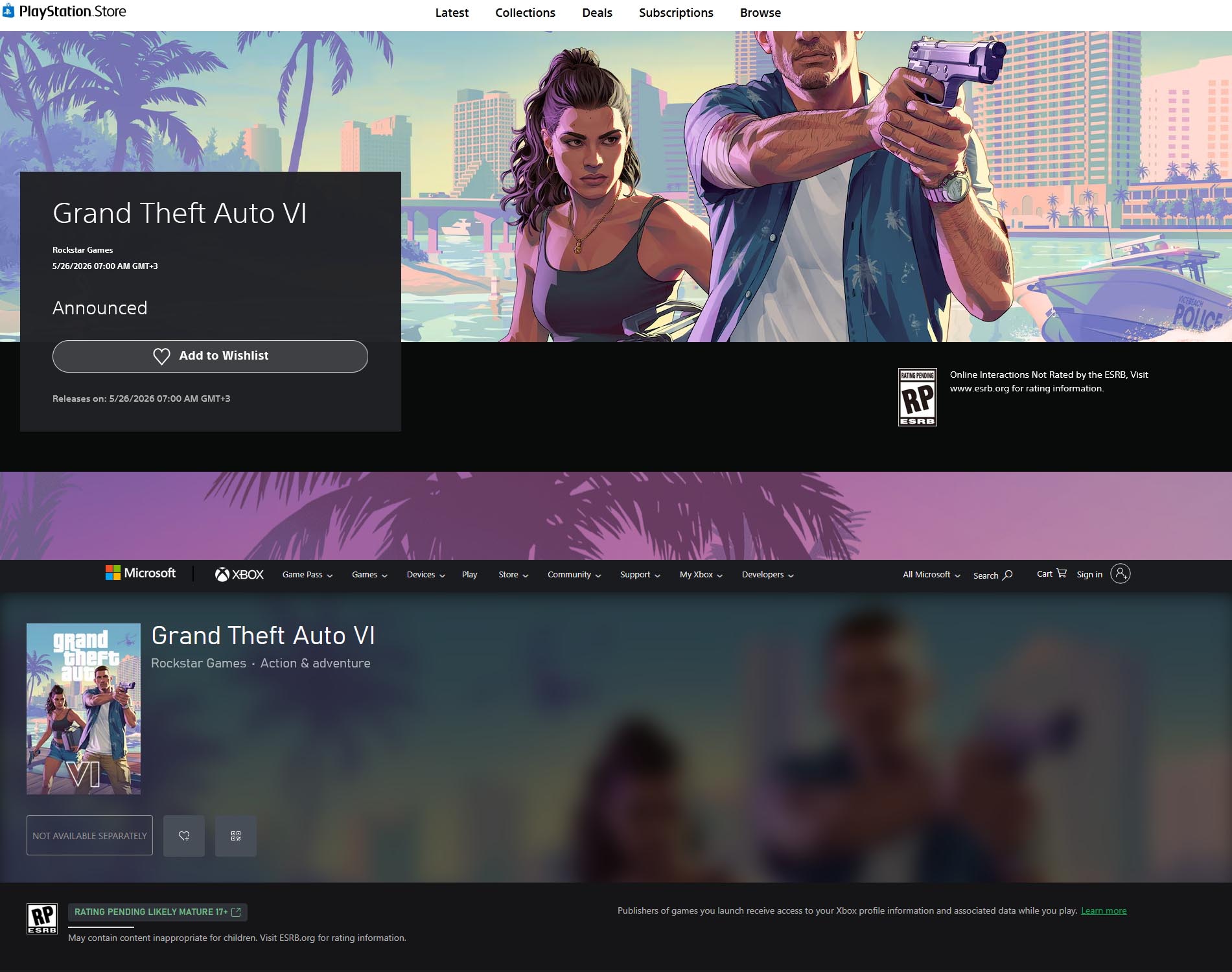 GTA 6 now is available on PS5 and Xbox consoles stores
